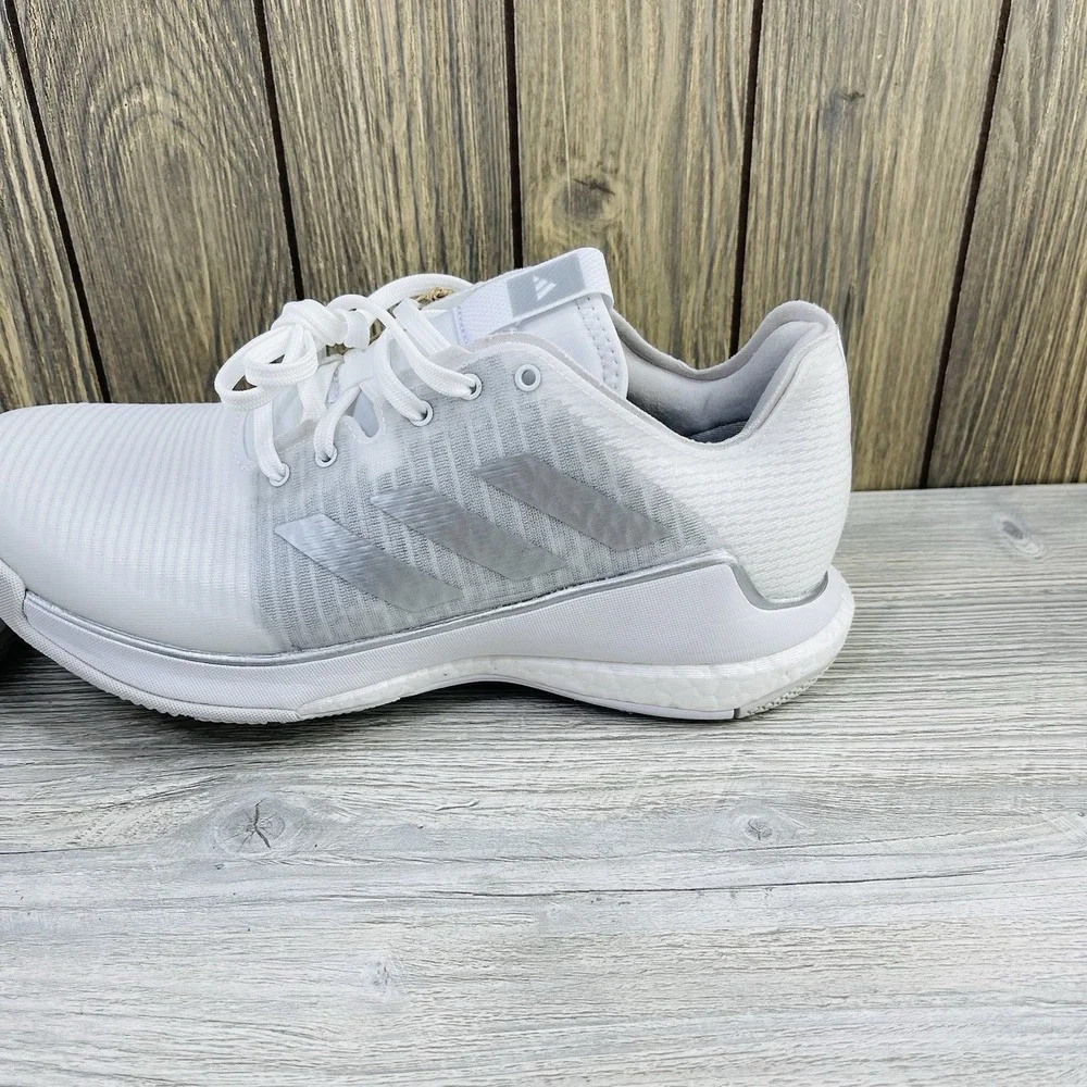 Adidas Crazyflight Volleyball Shoes White Silver Grey IG3970 Womens Size: 8.5 - Picture 6 of 16